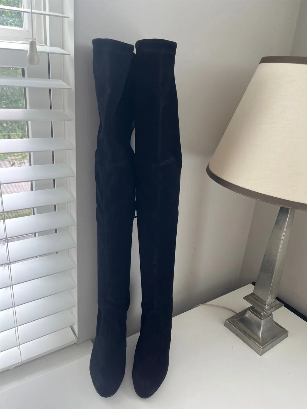 Stuart Weitzman Black Highland Over-the-Knee Suede Boots Size 8.5
